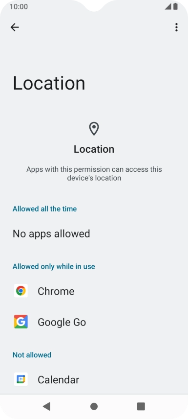 Press the required app.
