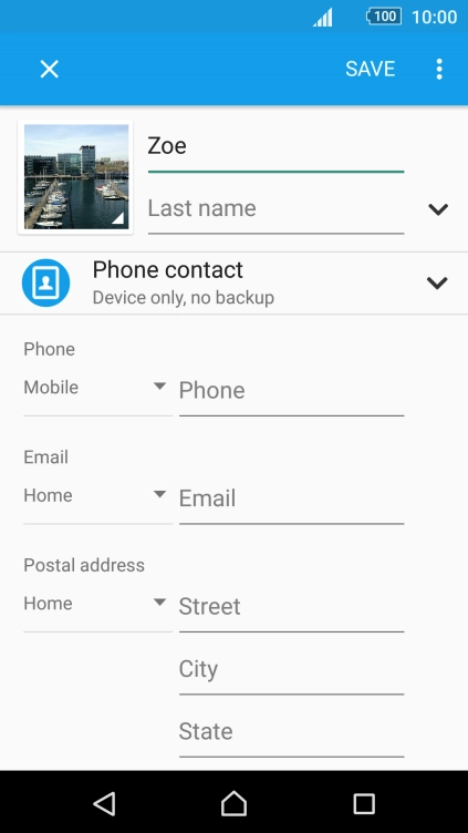 Press Last name and key in the last name.