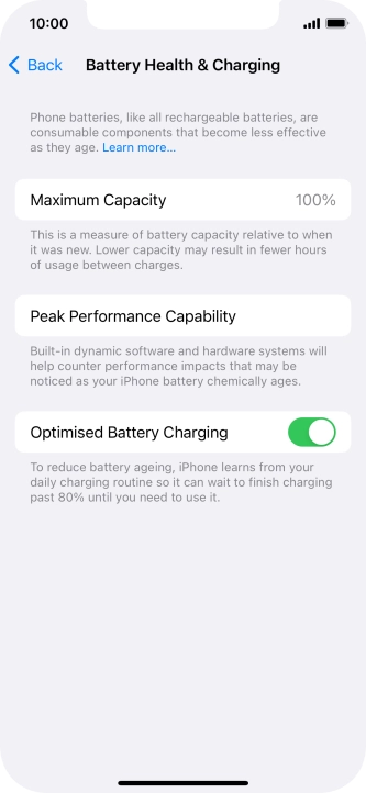 Press the indicator next to 