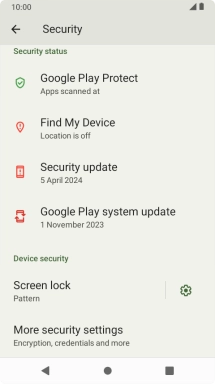 Press Screen lock and key in the current phone lock code.