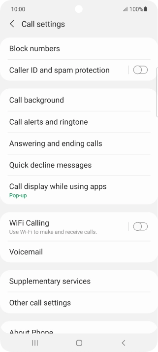 Press the indicator next to 