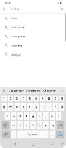 Key in the name or subject of the required app and press the search icon.