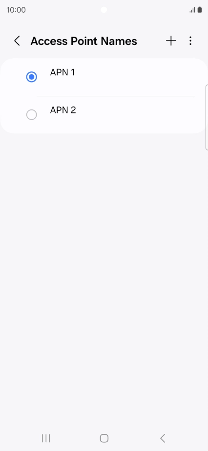 Press the field next to the data connection to activate it.