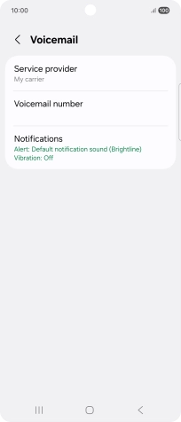 Press Voicemail number.