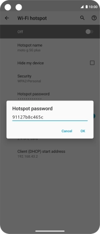 Key in the required password and press OK.