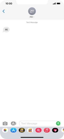 Slide your finger upwards starting from the bottom of the screen to return to the home screen.