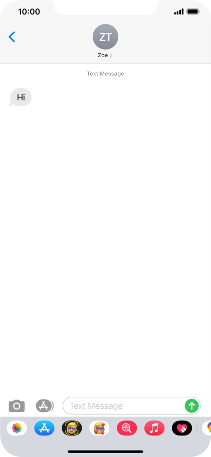 Slide your finger upwards starting from the bottom of the screen to return to the home screen.