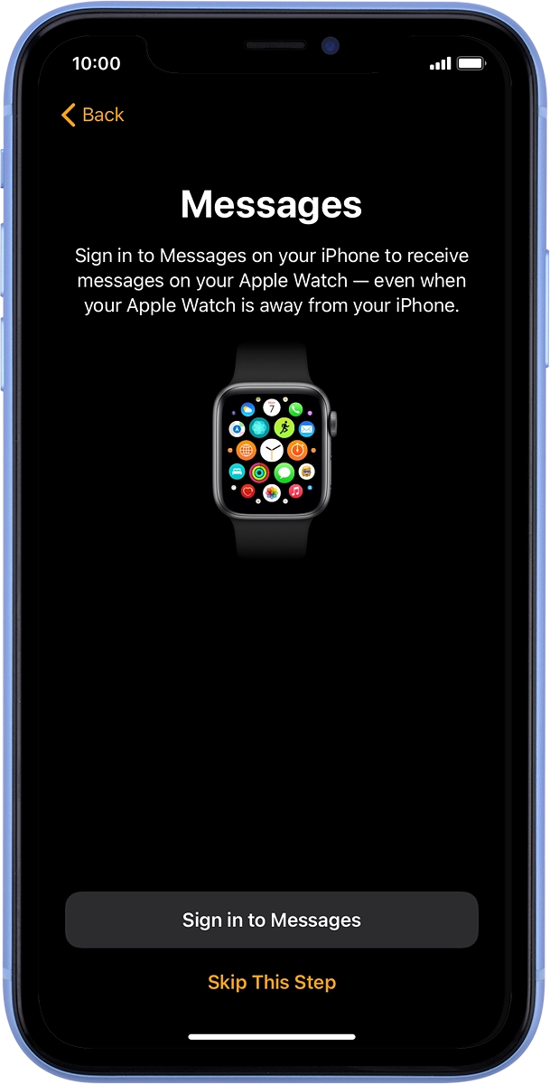 Press the required setting.