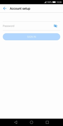 Press Password and key in the password for your email account.