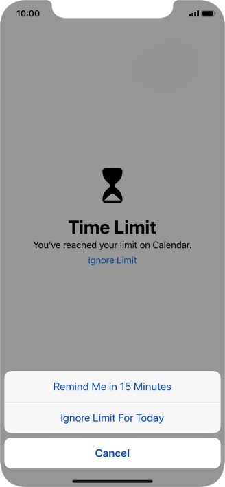 Press the required setting.