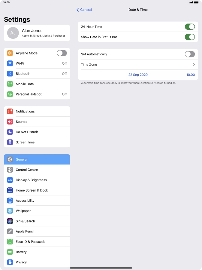 Press the indicator next to 