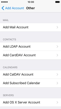 Press Add Mail Account.