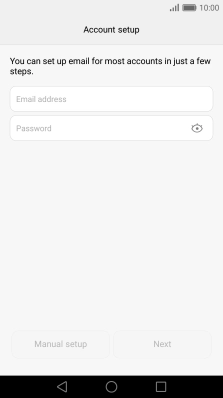 Press Email address and key in your email address.