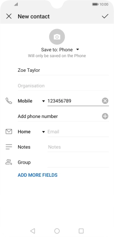Press the confirm icon.