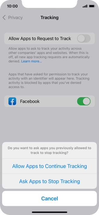 If you turn off the function, press the required setting.