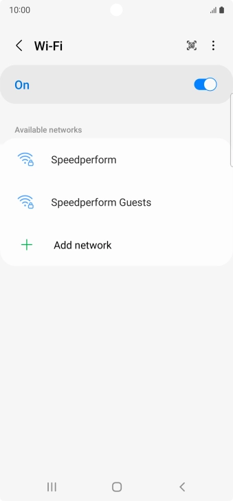 Press the required Wi-Fi network.