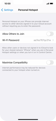 Press Wi-Fi Password and key in the required password.
