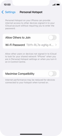 Press Wi-Fi Password and key in the required password.