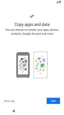 Press Don't copy and follow the instructions on the screen to finish the activation.