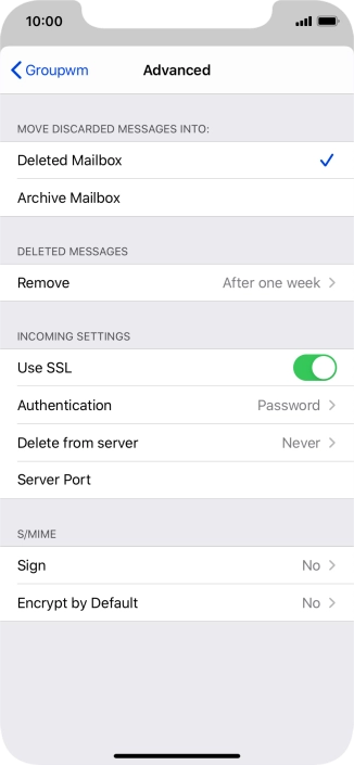 Press the indicator next to 