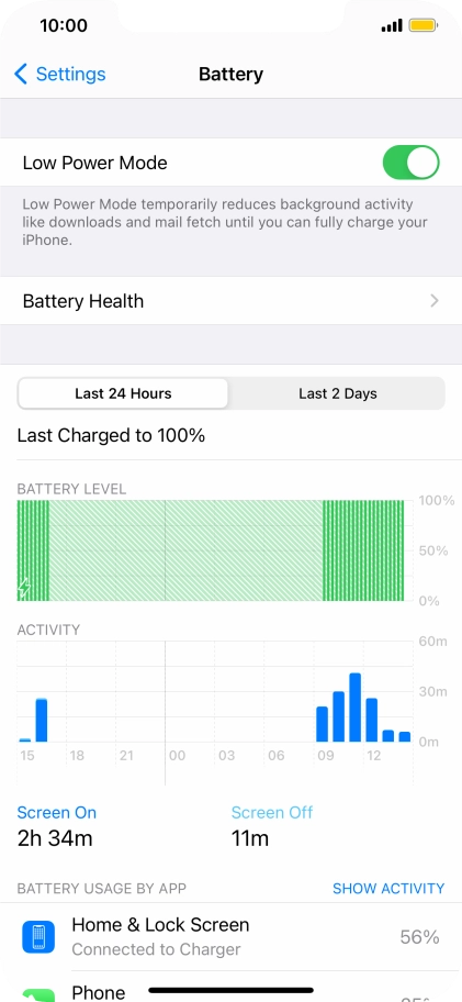 Slide your finger upwards starting from the bottom of the screen to return to the home screen.