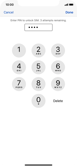 Key in your PIN and press Done.
