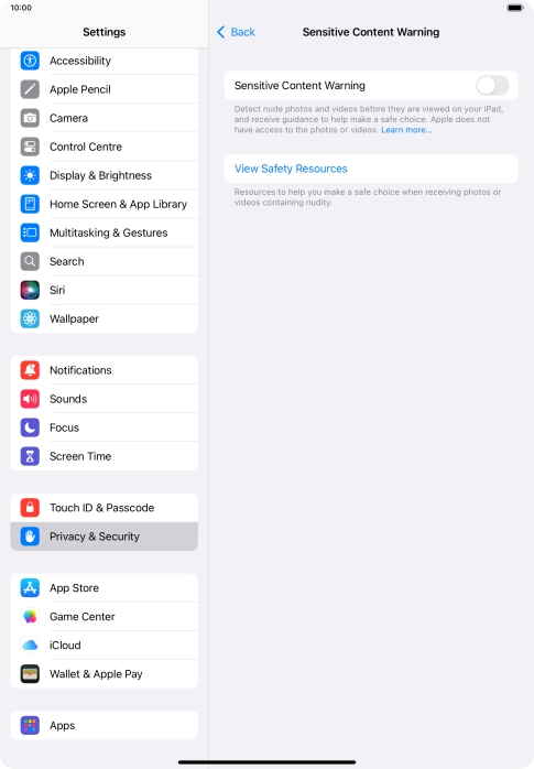 Press the indicator next to 