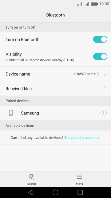 Press the Home key to return to the home screen.