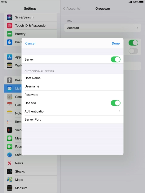 Press the indicator next to 
