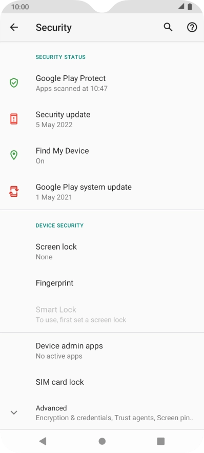 Press the Home key to return to the home screen.