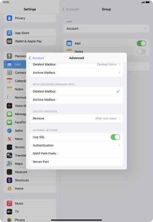 Press the indicator next to 