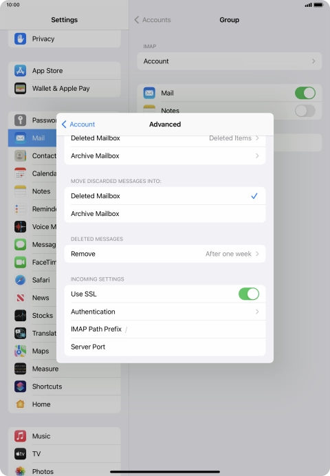 Press the indicator next to 