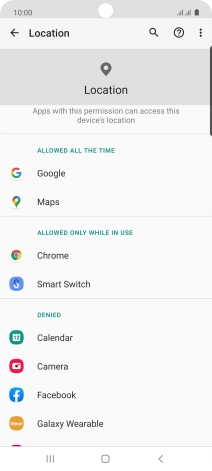 Press the required app.