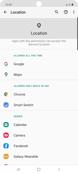Press the required app.