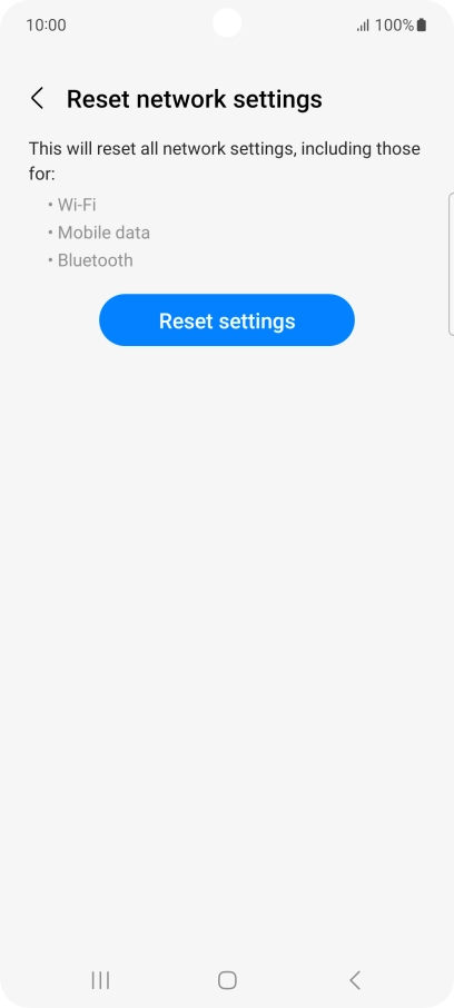 Press Reset settings.