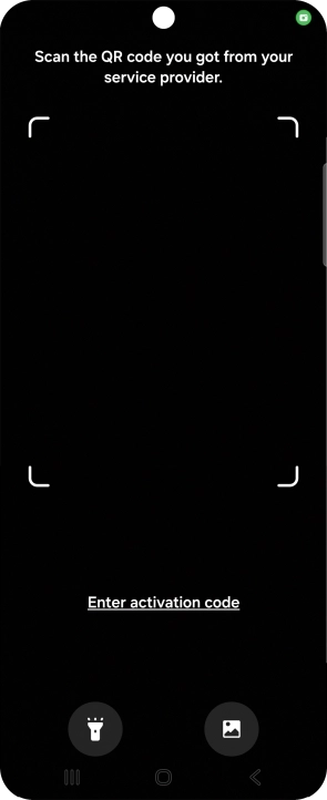 Place the QR code you've received inside the phone camera frame to scan the code.