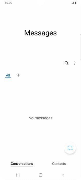 Press the menu icon.