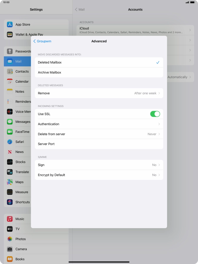 Press the indicator next to 