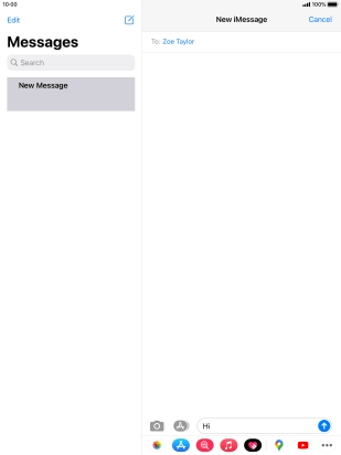 Press the send icon.