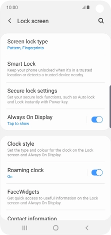 Press Screen lock type and key in the current phone lock code.