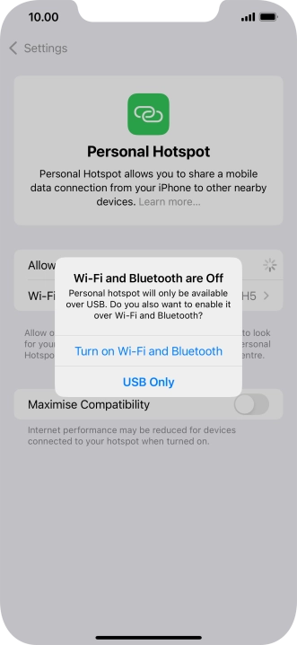 If Wi-Fi is turned off, press Turn on Wi-Fi and Bluetooth.