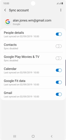 Press the indicator next to 