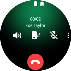 Press the end call icon.