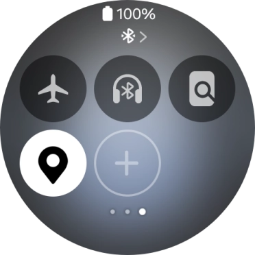 Press the flight mode icon to turn the function on or off.
