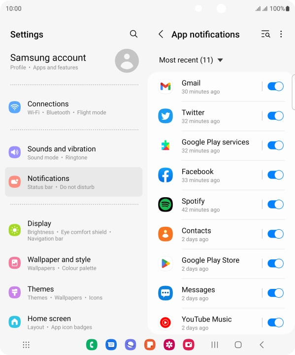Press the drop down list.