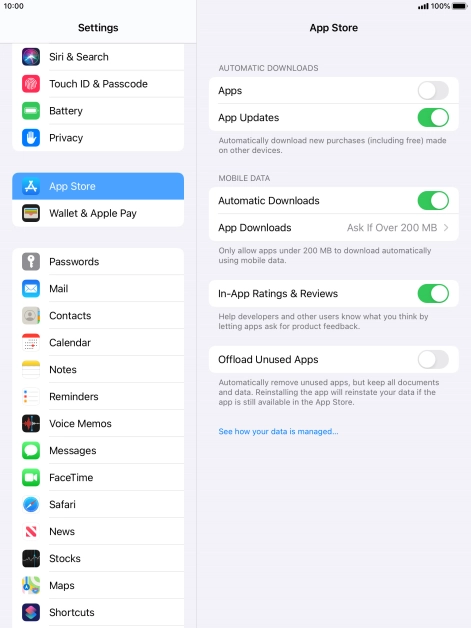 Press the indicator next to 
