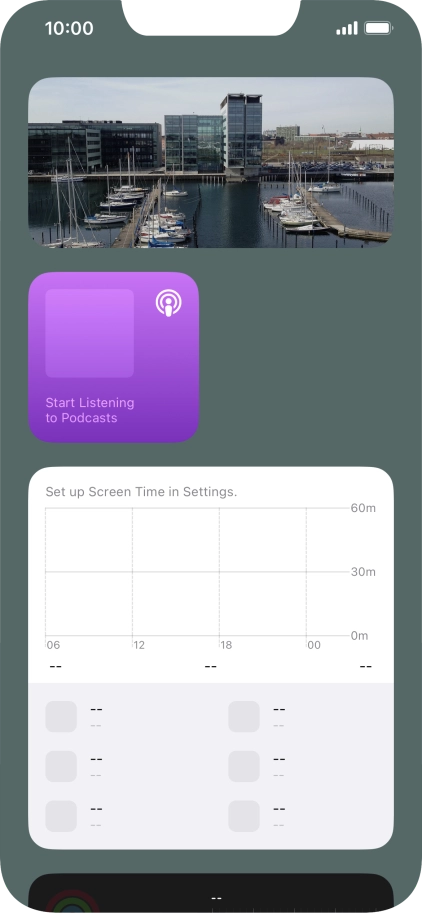Press and hold the required Widget Stack.