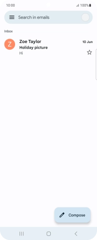 Press the email account icon.