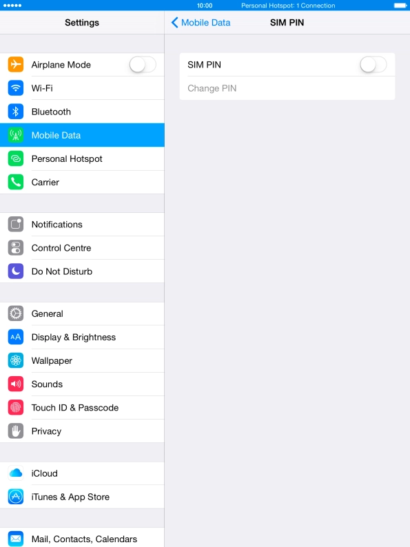 Press the indicator next to 