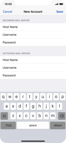 Press Save. Your email account has now been set up. To select more settings for incoming and outgoing server, proceed with the following steps.